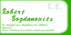robert bogdanovits business card